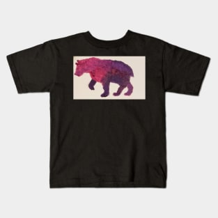 Pink bear acrylic painting by tabitha kremesec Kids T-Shirt